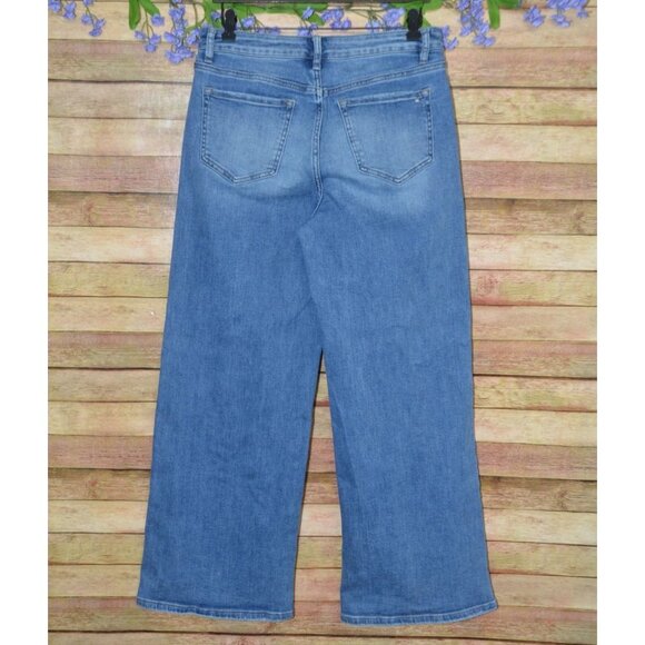 Mica Ladies Light Wash Wide Leg Jeans Size 29 High Rise Stretch Casual Pockets - Picture 4 of 11